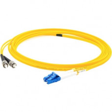 AddOn 2m LC (Male) to ST (Male) Yellow OS1 Simplex Fiber OFNR (Riser-Rated) Patch Cable - 100% compatible and guaranteed to work - TAA Compliance ADD-ST-LC-2MS9SMF