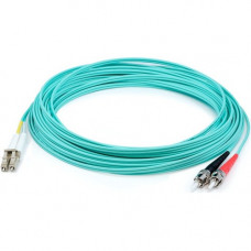 AddOn 85m LC (Male) to ST (Male) Straight Aqua OM4 Duplex Plenum Fiber Patch Cable - 278.87 ft Fiber Optic Network Cable for Network Device - First End: 2 x LC Male Network - Second End: 2 x ST Male Network - 10 Gbit/s - Patch Cable - Plenum - 50/125 &