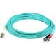 AddOn 4m LC (Male) to ST (Male) Aqua OM3 Duplex Fiber OFNR (Riser-Rated) Patch Cable - 100% compatible and guaranteed to work - TAA Compliance ADD-ST-LC-4M5OM3
