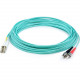 AddOn 9m LC (Male) to ST (Male) Aqua OM4 Duplex Fiber OFNR (Riser-Rated) Patch Cable - 100% compatible and guaranteed to work in OM4 and OM3 applications - TAA Compliance ADD-ST-LC-9M5OM4