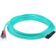 AddOn 2m MT-RJ (Male) to ST (Male) Aqua OM3 Duplex Fiber OFNR (Riser-Rated) Patch Cable - 100% compatible and guaranteed to work ADD-ST-MTRJ-2M5OM3