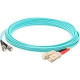 AddOn 4m SC (Male) to ST (Male) Aqua OM3 Duplex Fiber OFNR (Riser-Rated) Patch Cable - 100% compatible and guaranteed to work - TAA Compliance ADD-ST-SC-4M5OM3