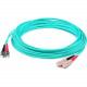 AddOn 3m SC (Male) to ST (Male) Aqua OM3 Duplex Fiber OFNR (Riser-Rated) Patch Cable - 100% compatible and guaranteed to work - TAA Compliance ADD-ST-SC-3M5OM3