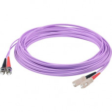 AddOn Fiber Optic Duplex Patch Network Cable - 6.56 ft Fiber Optic Network Cable for Patch Panel, Hub, Switch, Media Converter, Router, Transceiver, Network Device - First End: 2 x ST/PC Male Network - Second End: 2 x SC/PC Male Network - 10 Gbit/s - Patc