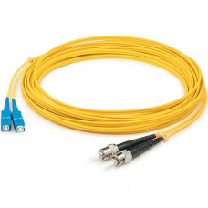 AddOn 30m SC (Male) to ST (Male) Yellow OS1 Duplex Fiber OFNR (Riser-Rated) Patch Cable - 100% compatible and guaranteed to work ADD-ST-SC-30M9SMF