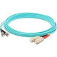 AddOn 2m SC (Male) to ST (Male) Aqua OM4 Duplex Fiber OFNR (Riser-Rated) Patch Cable - 100% compatible and guaranteed to work in OM4 and OM3 applications - TAA Compliance ADD-ST-SC-2M5OM4