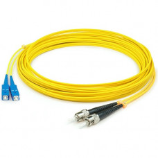 AddOn Fiber Optic Duplex Patch Network Cable - 157.48 ft Fiber Optic Network Cable for Network Device - First End: 2 x SC Male Network - Second End: 2 x ST Male Network - Patch Cable - OFNR - 9/125 &micro;m - Yellow - 1 ADD-ST-SC-48M9SMF