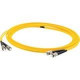 AddOn 15m ST (Male) to ST (Male) Yellow OS1 Duplex Fiber OFNR (Riser-Rated) Patch Cable - 100% compatible and guaranteed to work ADD-ST-ST-15M9SMF