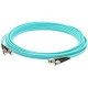 AddOn 1m ST (Male) to ST (Male) Aqua OM3 Duplex Fiber OFNR (Riser-Rated) Patch Cable - 100% compatible and guaranteed to work ADD-ST-ST-1M5OM3