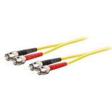 AddOn 1m ST (Male) to ST (Male) Yellow OS1 Duplex Fiber OFNR (Riser-Rated) Patch Cable - 100% compatible and guaranteed to work - TAA Compliance ADD-ST-ST-1M9SMF