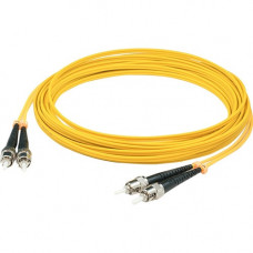 AddOn 3m ST (Male) to ST (Male) Straight Yellow OS2 Duplex Plenum Fiber Patch Cable - 9.84 ft Fiber Optic Network Cable for Network Device - First End: 2 x ST/UPC Male Network - Second End: 2 x ST/UPC Male Network - Patch Cable - Plenum, OFNP - 9/125 &