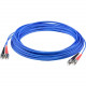 AddOn 2m ST (Male) to ST (Male) Blue OM1 Duplex Fiber OFNR (Riser-Rated) Patch Cable - 6.56 ft Fiber Optic Network Cable for Network Device, Transceiver - First End: 2 x ST/PC Male Network - Second End: 2 x ST/PC Male Network - 10 Gbit/s - Patch Cable - R