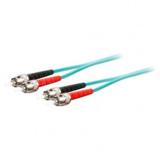 AddOn 3m ST (Male) to ST (Male) Aqua OM4 Duplex Fiber OFNR (Riser-Rated) Patch Cable - 100% compatible and guaranteed to work in OM4 and OM3 applications - RoHS, TAA Compliance ADD-ST-ST-3M5OM4