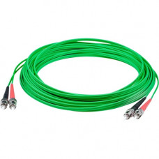 AddOn Fiber Optic Patch Duplex Network Cable - 9.84 ft Fiber Optic Network Cable for Network Device - First End: 2 x ST/UPC Male Network - Second End: 2 x ST/UPC Male Network - Patch Cable - OFNR, Riser - 9/125 &micro;m - Green - 1 ADD-ST-ST-3M9SMF-GN