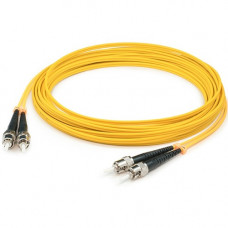 AddOn 4m ST (Male) to ST (Male) Yellow OS1 Duplex Fiber OFNR (Riser-Rated) Patch Cable - 100% compatible and guaranteed to work - TAA Compliance ADD-ST-ST-4M9SMF