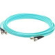 AddOn 6m ST (Male) to ST (Male) Aqua OM4 Duplex Fiber OFNR (Riser-Rated) Patch Cable - 100% compatible and guaranteed to work in OM4 and OM3 applications - TAA Compliance ADD-ST-ST-6M5OM4