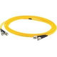 AddOn 6m ST (Male) to ST (Male) Yellow OS1 Duplex Fiber OFNR (Riser-Rated) Patch Cable - 100% compatible and guaranteed to work - TAA Compliance ADD-ST-ST-6M9SMF