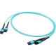 AddOn 5m MPO (Female) to MPO (Female) 24-strand Aqua OM4 Straight Fiber Trunk Cable - 100% compatible and guaranteed to work - RoHS, TAA Compliance ADD-TC-5M24-2MPF4