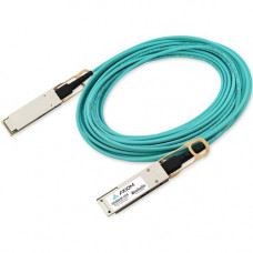 Axiom Fiber Optic Network Cable - 49.21 ft Fiber Optic Network Cable for Network Device - QSFP28 Male Network - QSFP28 Male Network - 12.50 GB/s - Aqua AOC-Q28-100G-15M-AX