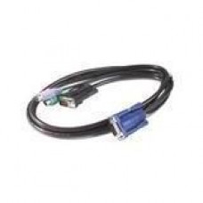 APC - Keyboard / video / mouse (KVM) cable - HD-15 (VGA) (M) to PS/2, HD-15 (VGA) (M) - 6 ft - for P/N: AP5201, AP5202, AP5808, AP5816, KVM1116R AP5250