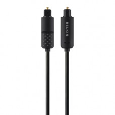 Belkin Fiber Optic Audio Cable - 6 ft Fiber Optic Audio Cable for Audio Device, MacBook Pro, Mac mini, MacBook, Receiver - Toslink Male Digital Audio - Toslink Male Digital Audio - Black - 1 Pack AV10091BT06