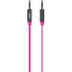 Belkin Mini-phone Audio Cable - 3 ft Mini-phone Audio Cable for Audio Device, iPod, iPhone, Speaker - Mini-phone Stereo Audio - Mini-phone Stereo Audio - Nickel Plated Contact - Pink AV10127TT03-PNK