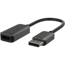 Belkin Active DisplayPort to HDMI Adapter 4K HDR - 8.68" DisplayPort/HDMI A/V Cable for Audio/Video Device, Notebook, Docking Station, Monitor, HDTV, Projector - First End: 1 x DisplayPort Male Digital Audio/Video - Second End: 1 x HDMI Female Digita