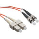 Axiom Fiber Optic Duplex Network Cable - 98.43 ft Fiber Optic Network Cable for Network Device - First End: 2 x SC Male Network - Second End: 2 x ST Male Network - 50/125 &micro;m - Orange - TAA Compliant AXG94672