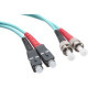 Axiom Fiber Cable 5m - TAA Compliant - 16.40 ft Fiber Optic Network Cable for Network Device - First End: 2 x SC Male Network - Second End: 2 x ST Male Network - 1.25 GB/s - 50/125 &micro;m - Aqua - TAA Compliant AXG96054