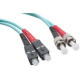 Axiom Fiber Optic Duplex Network Cable - 9.84 ft Fiber Optic Network Cable for Network Device - First End: 2 x SC Male Network - Second End: 2 x ST Male Network - 1.25 GB/s - 50/125 &micro;m - Aqua - TAA Compliant AXG96052