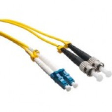 Axiom Fiber Optic Duplex Network Cable - 196.85 ft Fiber Optic Network Cable for Network Device - First End: 2 x LC Male Network - Second End: 2 x ST Male Network - 9/125 &micro;m - Yellow - TAA Compliant - TAA Compliance AXG96694