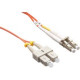 Axiom Fiber Optic Duplex Network Cable - 1.64 ft Fiber Optic Network Cable for Network Device - First End: 2 x LC Male Network - Second End: 2 x SC Male Network - 62.5/125 &micro;m - Orange - TAA Compliant AXG96883