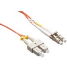 Axiom Fiber Optic Duplex Network Cable - 196.85 ft Fiber Optic Network Cable for Network Device - First End: 2 x LC Male Network - Second End: 2 x SC Male Network - 62.5/125 &micro;m - Orange - TAA Compliant AXG96886