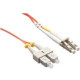 Axiom Fiber Optic Duplex Network Cable - 295.28 ft Fiber Optic Network Cable for Network Device - First End: 2 x LC Male Network - Second End: 2 x SC Male Network - 50/125 &micro;m - Orange - TAA Compliant AXG96897