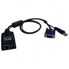 Tripp Lite USB Server Interface Module for B064- Series KVM Switches - RJ-45 Female Network, HD-15 Male VGA, Type A Male USB - TAA Compliance B055-001-USB