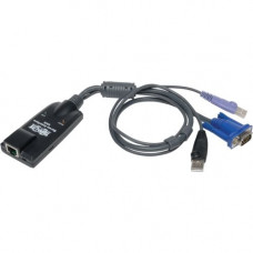 Tripp Lite USB Server Interface Unit Virtual Media & CAC B064 Cat5 KVM TAA - RJ-45/USB/VGA KVM Cable for KVM Switch - First End: 1 x RJ-45 Female Network - Second End: 1 x HD-15 Male VGA, Second End: 2 x Type A Male USB - Black - TAA Compliant - RoHS,