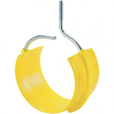 Panduit Bridle Ring with Saddle - Silver, Yellow - 50 Pack - Zinc Plated Steel, Plastic - TAA Compliance BR-4.0-1/4-20S