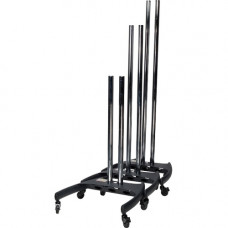 Premier Mounts Dual Pole Cart Base with Nesting Capability and PSD-HDCA Mount Adapter - 27.7" Width x 27.9" Depth x 7.6" Height - Black BW-BASE