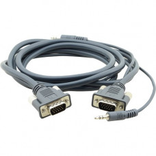 Kramer C-MGMA/MGMA-3 Coaxial Audio/Video Cable - 3 ft Coaxial A/V Cable for Audio/Video Device, Monitor - First End: 1 x HD-15 Male VGA, First End: 1 x Mini-phone Male Stereo Audio - Second End: 1 x HD-15 Male VGA, Second End: 1 x Mini-phone Male Stereo A