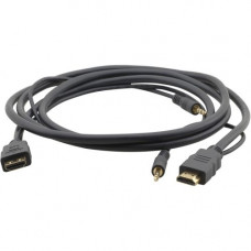 Kramer High-Speed HDMI Flexible Cable with Ethernet & 3.5mm Stereo Audio - 15.09 ft HDMI/Mini-phone AV/Network Cable for Audio/Video Device, Network Device - First End: 1 x HDMI (Type A) Male Digital Audio/Video, First End: 1 x Mini-phone Male Stereo 