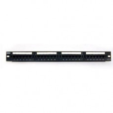 Belkin 24 Port Cat5e Network Patch Panel - 24 x RJ-45 - TAA Compliance C-PP5-24-F-BK