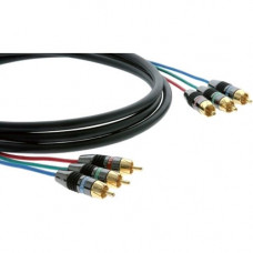 Kramer C-R3VM/R3VM-3 Component Video Cable - 3 ft Component Video Cable for Video Device - First End: 3 x RCA Male Video - Second End: 3 x RCA Male Video C-R3VM/R3VM-3