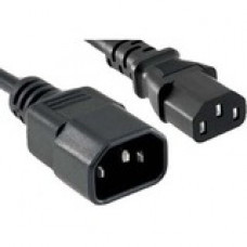 ENET C13 to C14 3ft Black Power Extension Cord / Cable 250V 18 AWG 10A NEMA IEC-320 C13 to IEC-320 C14 3&#39;&#39; - Lifetime Warranty C13C14-3F-ENC