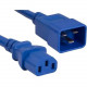 ENET Standard Power Cord - 250 V / 15 A - Blue - 1 ft Cord Length C13C20-BL-1F-ENC