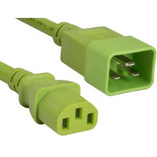 ENET C13 to C14 6ft Green Power Cord / Cable 250V 14 AWG 15A NEMA IEC-320 C13 to IEC-320 C20 6&#39;&#39; - Lifetime Warranty C13C20-GN-6F-ENC