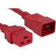 ENET C19 to C20 3ft Red Power Cord Extension 250V 12 AWG 20A NEMA IEC-320 C19 to IEC-320 C20 Red 3&#39;&#39; - Lifetime Warranty C19C20-RD-3F-ENC