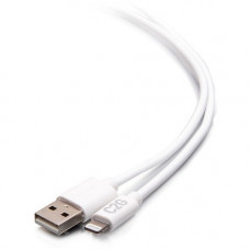 C2g 3ft Lightning to USB A - Power, Sync and Charging Cable - MFi - White - 3 ft Lightning/USB Data Transfer/Power Cable for iPhone, iPad, AirPods, Siri Remote, Apple TV, Magic Mouse, Magic Keyboard, Magic Trackpad - First End: USB Type A - Male - Second 