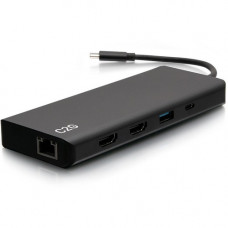 C2g 4K USB C Dual Monitor Dock with Power - HDMI, Ethernet, USB, 3.5mm & 60W - for Notebook/Tablet/Monitor - 60 W - USB Type C - 2 Displays Supported - 4K - 3840 x 2160, 1920 x 1080 - 2 x USB 2.0 - 3 x USB 3.0 - 5 x USB Type-A Ports - USB Type-A - 1 x