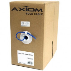 Axiom CAT5e Bulk Cable Spool 1000FT (Blue) - 1000 ft Category 5e Network Cable for Network Device - First End: 1 x Bare Wire - Second End: 1 x Bare Wire - Blue C5EBCS-B1000-AX