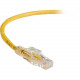 Black Box GigaBase 3 CAT5e 350-MHz Lockable Patch Cable (UTP), Yellow, 4-ft. (1.2-m) - 4 ft Category 5e Network Cable for Network Device - First End: 1 x RJ-45 Male Network - Second End: 1 x RJ-45 Male Network - Patch Cable - Yellow C5EPC70-YL-04